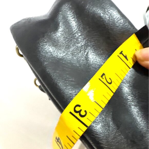 Black Faux Leather Crossbody Sling Bag With Adjustable Aztec Strap Western - Picture 10 of 11